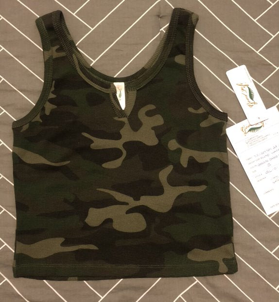 Womens Heavyweight Camouflage Long Cotton T-shirt