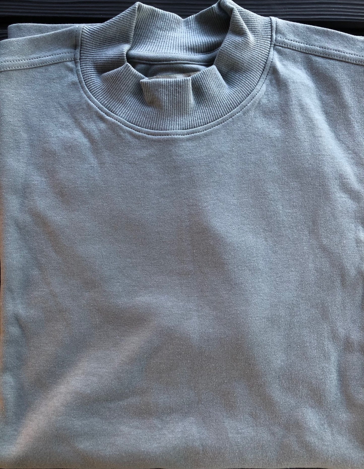 Mens Heavy Knit 100% Cotton Mock Turtleneck Short Sleeve Wholesale bulk tees hoodies shirts clothing men women tshirts wholesale