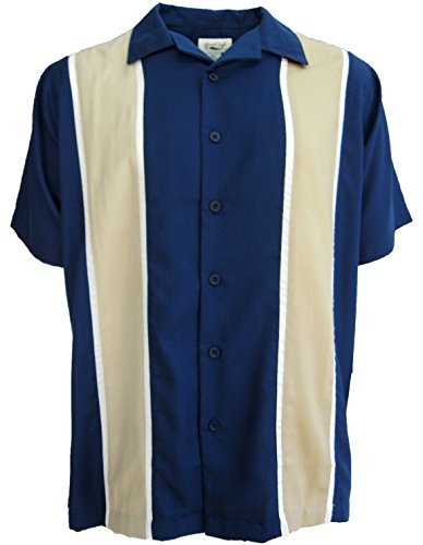 Men's Retro Bowling Style Button Down Camp Shirts