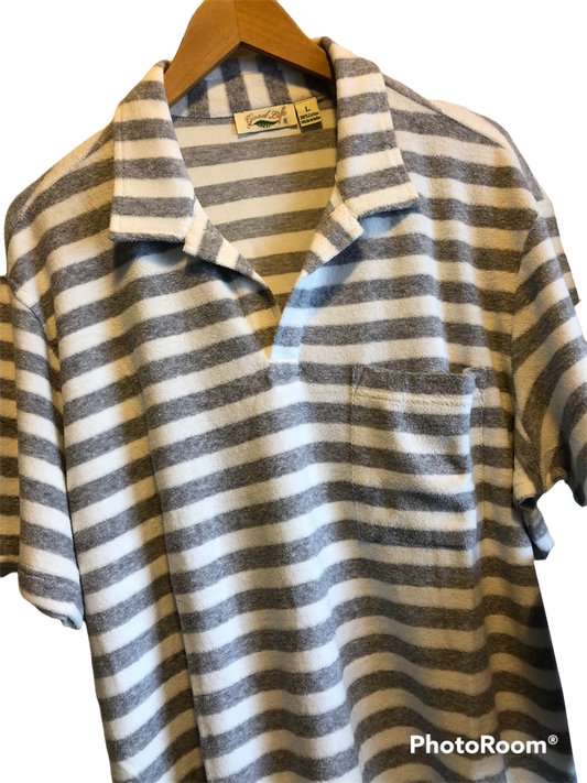 Men's Vintage Style Terry Cloth Cotton Polo Shirts